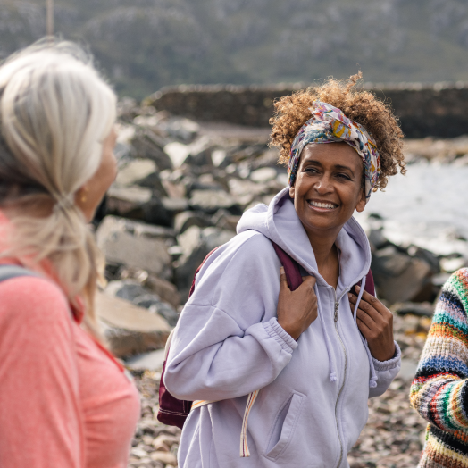 group of people at the beach